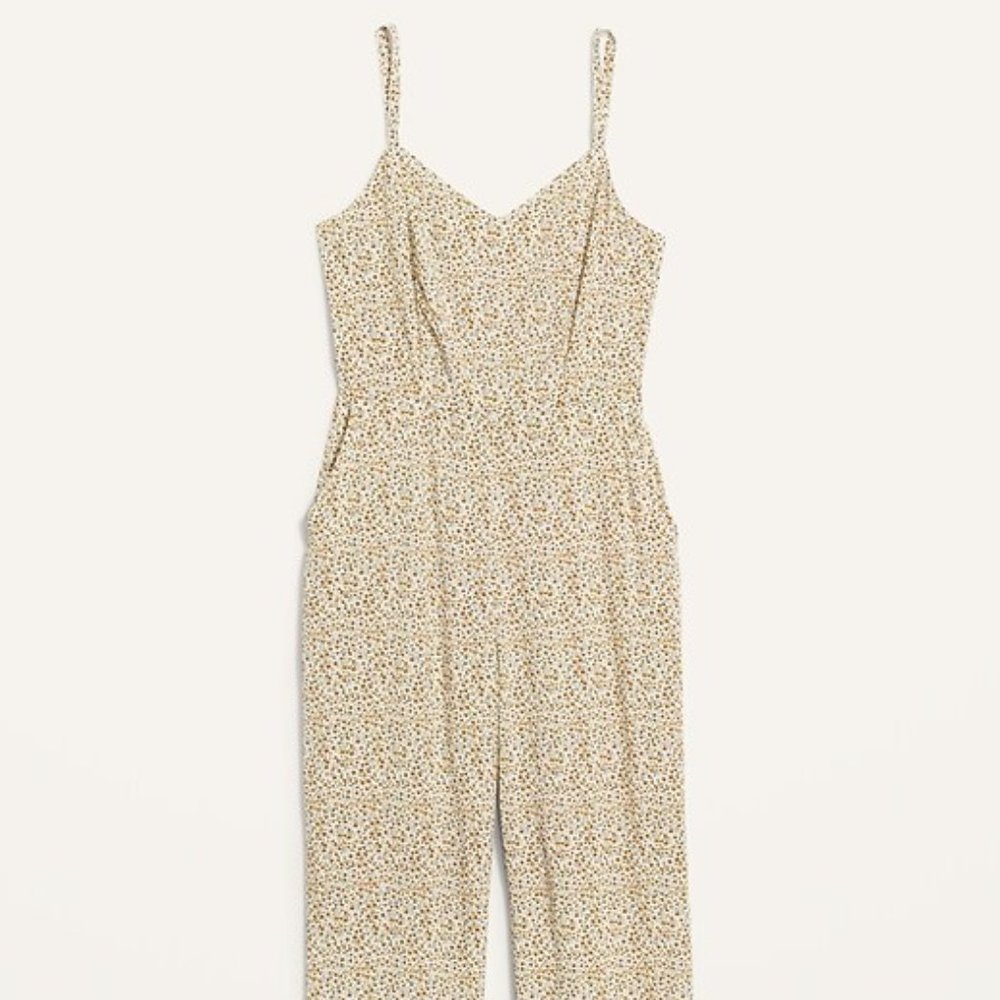 Old Navy Floral Print V-Neck Cami Jumpsuit - Picture 15 of 15